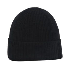 Waffle Knit Beanie Classic Black Winter Beanie