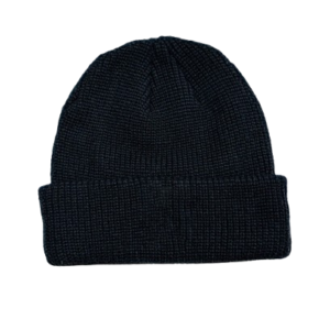 Unisex Ribbed Knit Beanie Black For Winter
